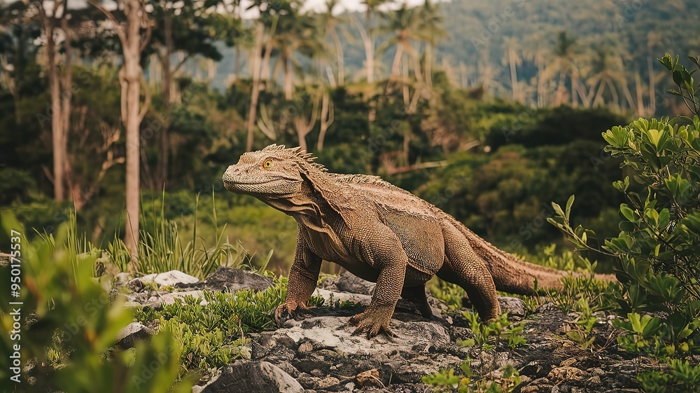 QuotRare Sight of a Komodo Dragon Basking in the Morning Sunquot. made with generative Ai
QuotRare Sight of a Komodo Dragon Basking in the Morning Sunquot. made with generative Ai