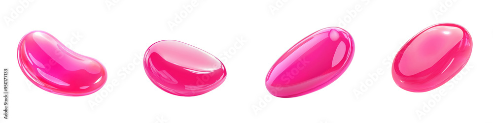 A vibrant collection of pink jelly beans, perfect for sweet treats, party decorations, or candy-themed designs. A vibrant collection of pink jelly beans, perfect for sweet treats, party decorations, or candy-themed designs.