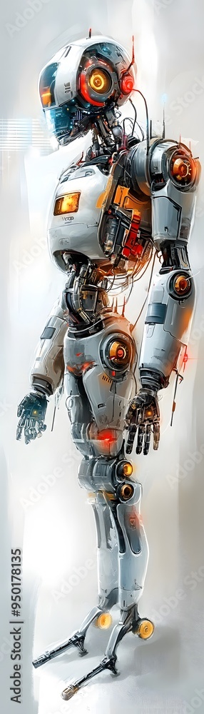 Fototapeta premium Futuristic Robot Design.