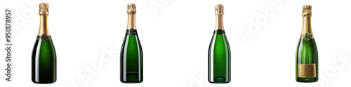 A collection of elegant champagne bottles, perfect for celebrations, parties, and special occasions, showcasing luxury and vibrancy.