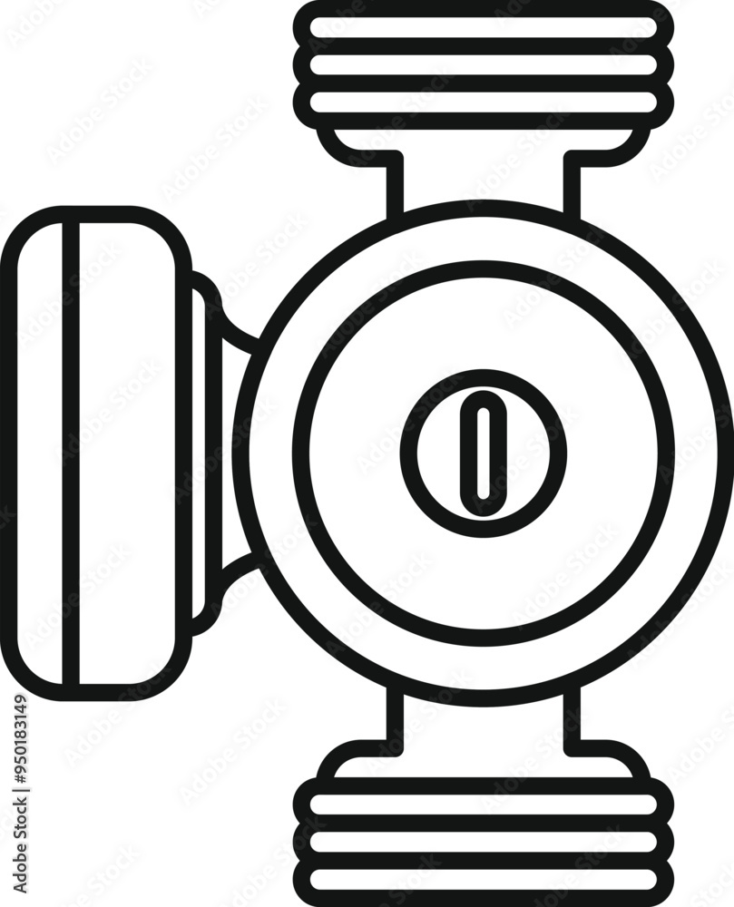 Water pump icon representing plumbing work being done in a house or commercial building Water pump icon representing plumbing work being done in a house or commercial building