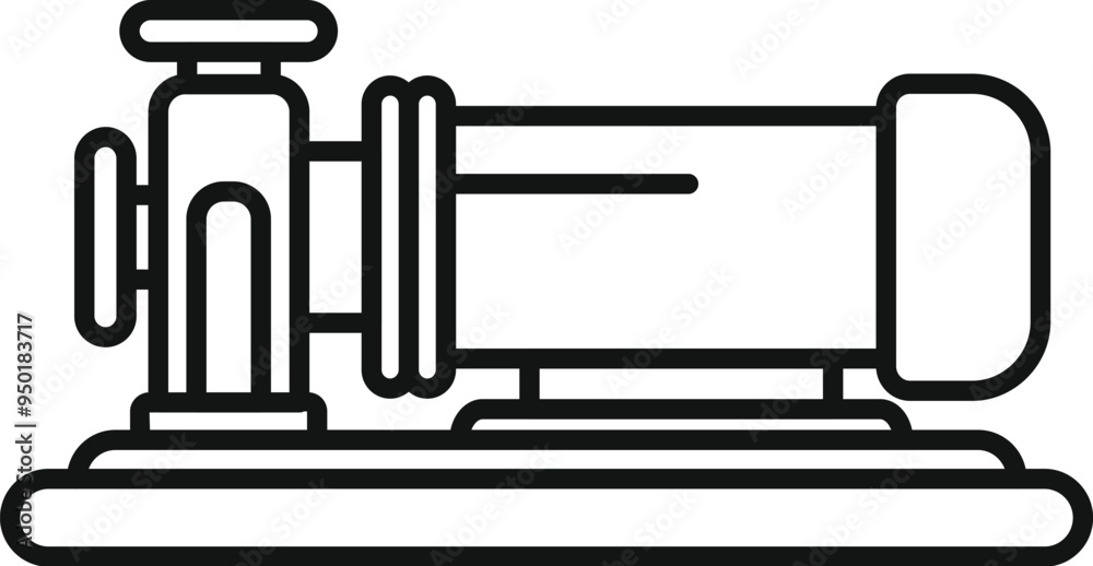 Simple vector showing a water pump, illustrating a part of a plumbing system for transporting liquids Simple vector showing a water pump, illustrating a part of a plumbing system for transporting liquids