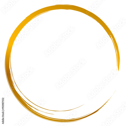 Aesthetic gold circle frame