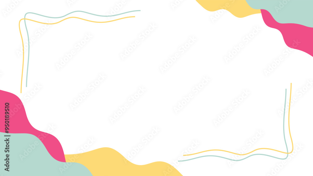 Obraz premium Colourful shape background with line vector