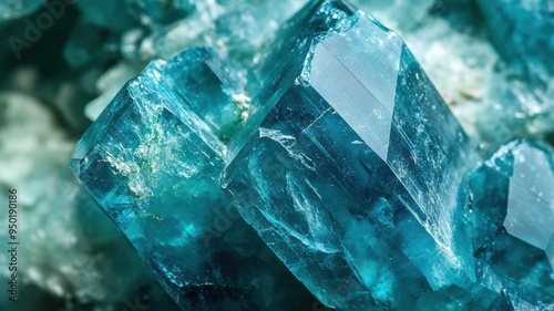 Polished apatite with vivid...