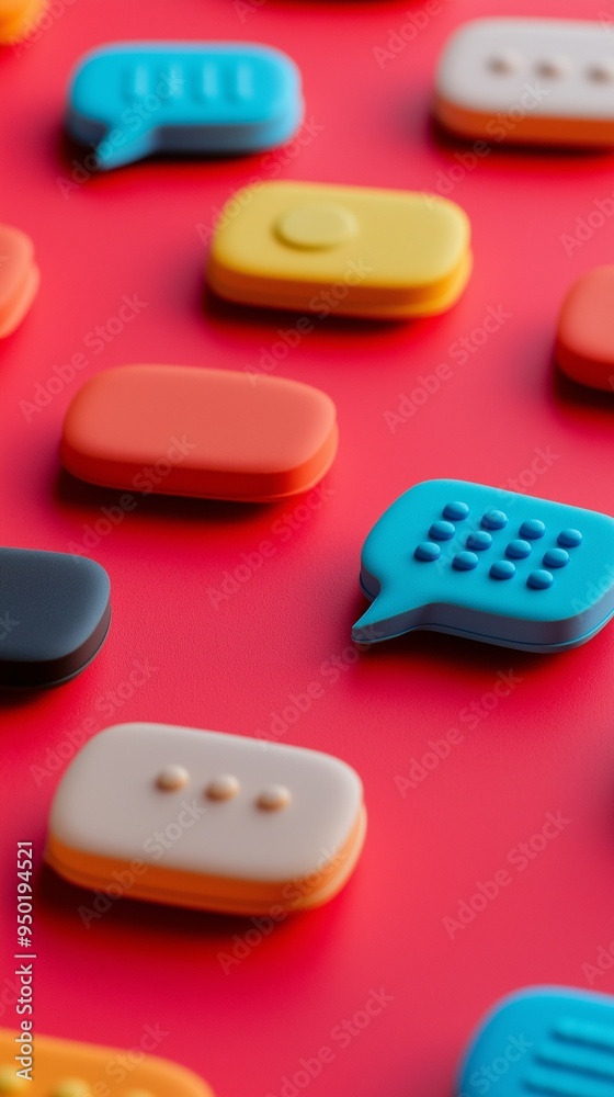 A colorful speech bubbles on a bright background. A colorful speech bubbles on a bright background.