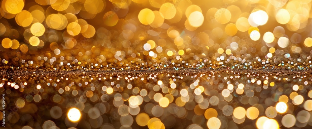 Abstract Golden Bokeh Background with Glitter Abstract Golden Bokeh Background with Glitter