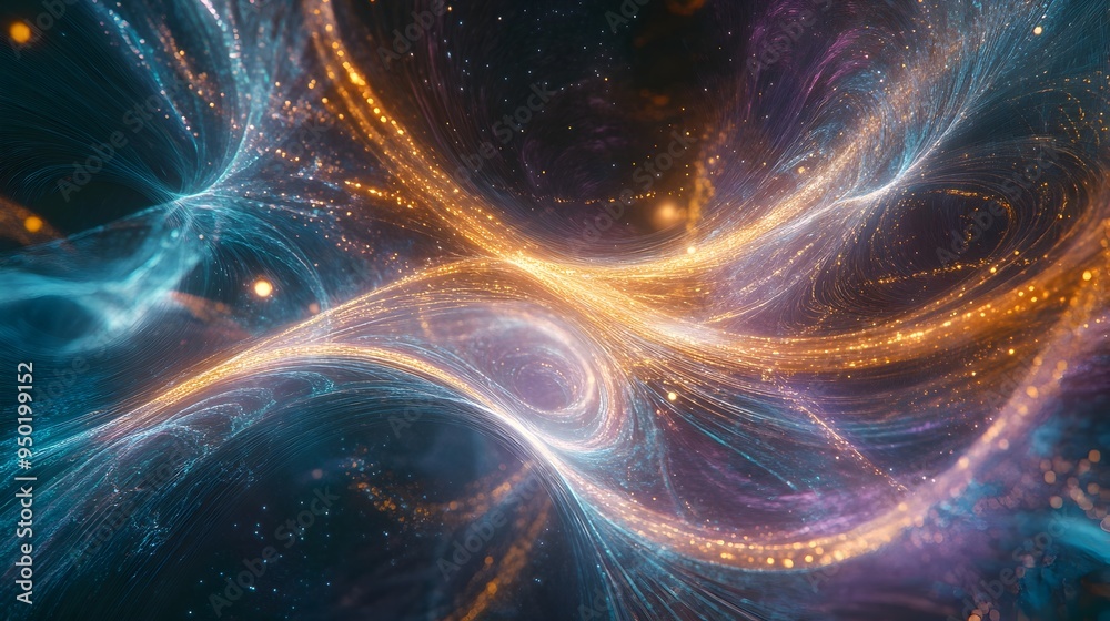 Quantum Dance of Ethereal Energy Shimmering Tapestry of Cosmic Particles Quantum Dance of Ethereal Energy Shimmering Tapestry of Cosmic Particles