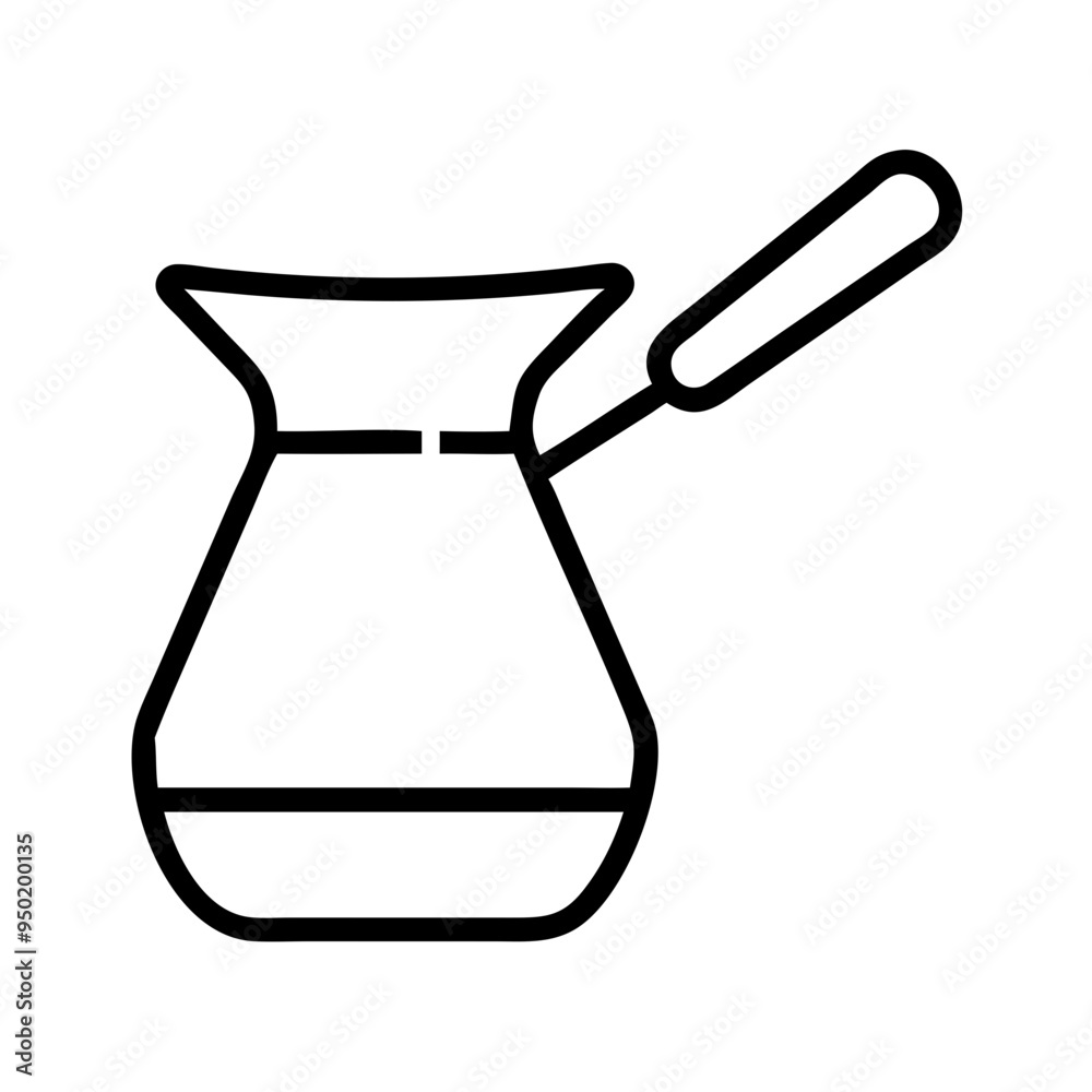 cezve outline icon, simple vector illustration cezve outline icon, simple vector illustration