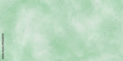 Pastel green soft stained Watercolor painting artwork background, watercolor and grunge mint green paper texture canvas, acrylic painted cloudy watercolor splash background.