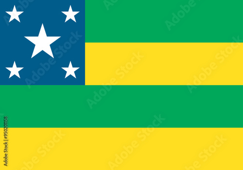 Flag of Sergipe state (Federative Republic of Brazil)  photo