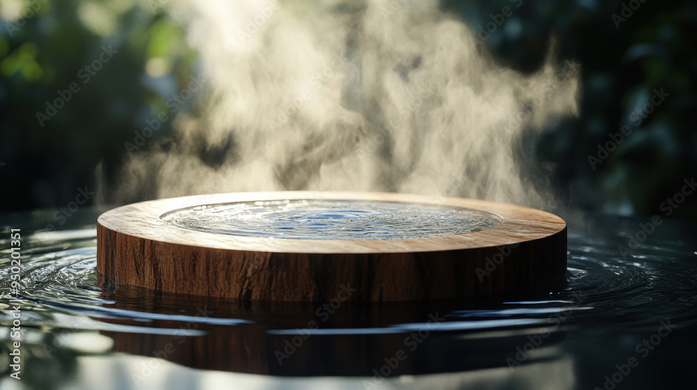 Wooden Platform in Water. Wooden Platform in Water.