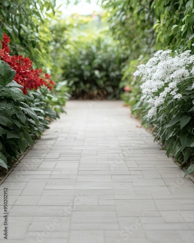 Women and Men with Disabilities Enjoy Nature and Flowers on Accessible Paths in a Quiet Afternoon Park Setting