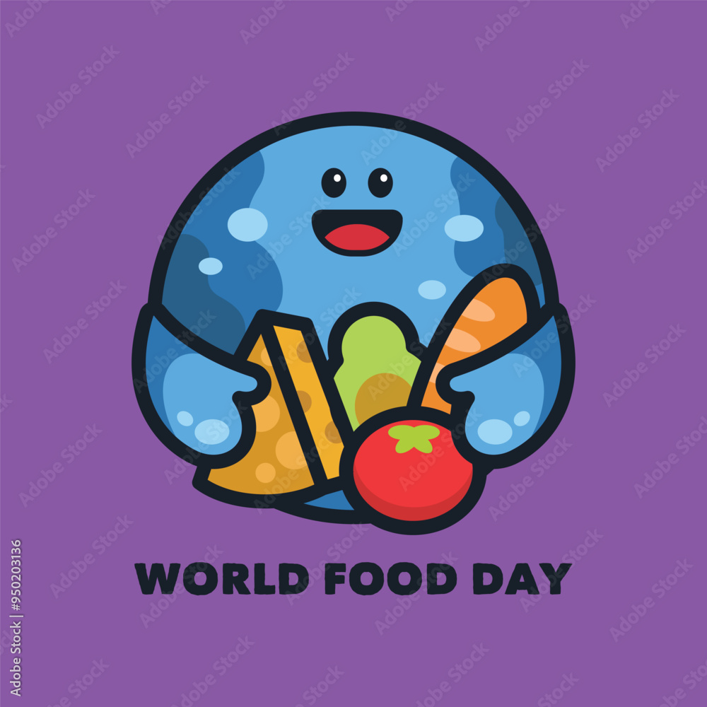 Cute world food day background Cute world food day background