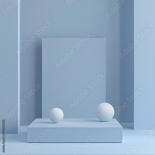 Minimalist Blue Podium.