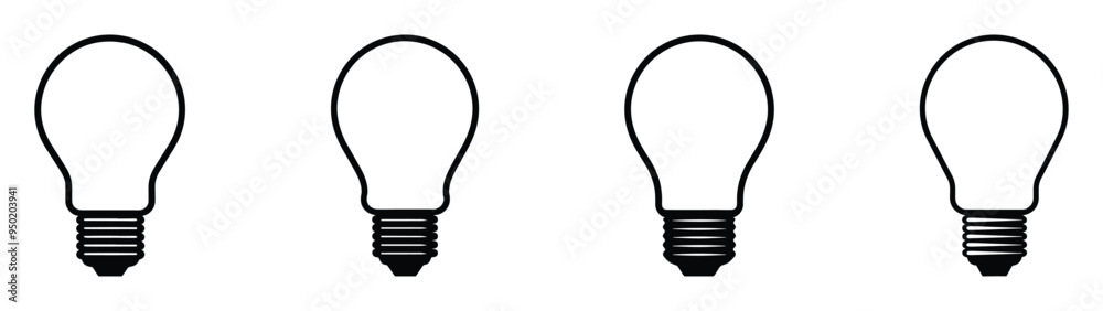 Light bulb icon. Light bulb vector icon. Idea icon. Lamp concept. Light bulb, isolated in modern simple flat design. Vector EPS 10 Light bulb icon. Light bulb vector icon. Idea icon. Lamp concept. Light bulb, isolated in modern simple flat design. Vector EPS 10