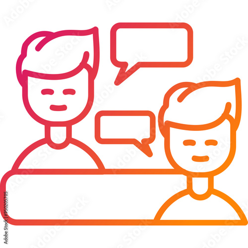 Job Interview Vector Icon Design