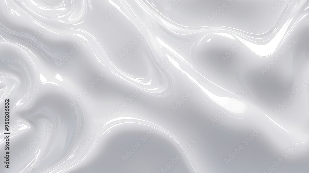 Fototapeta premium Abstrakter Flüssiger Weißer Gemälde Hintergrund