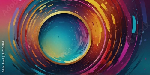 Abstract design featuring contrasting colors and a circular shape. photo