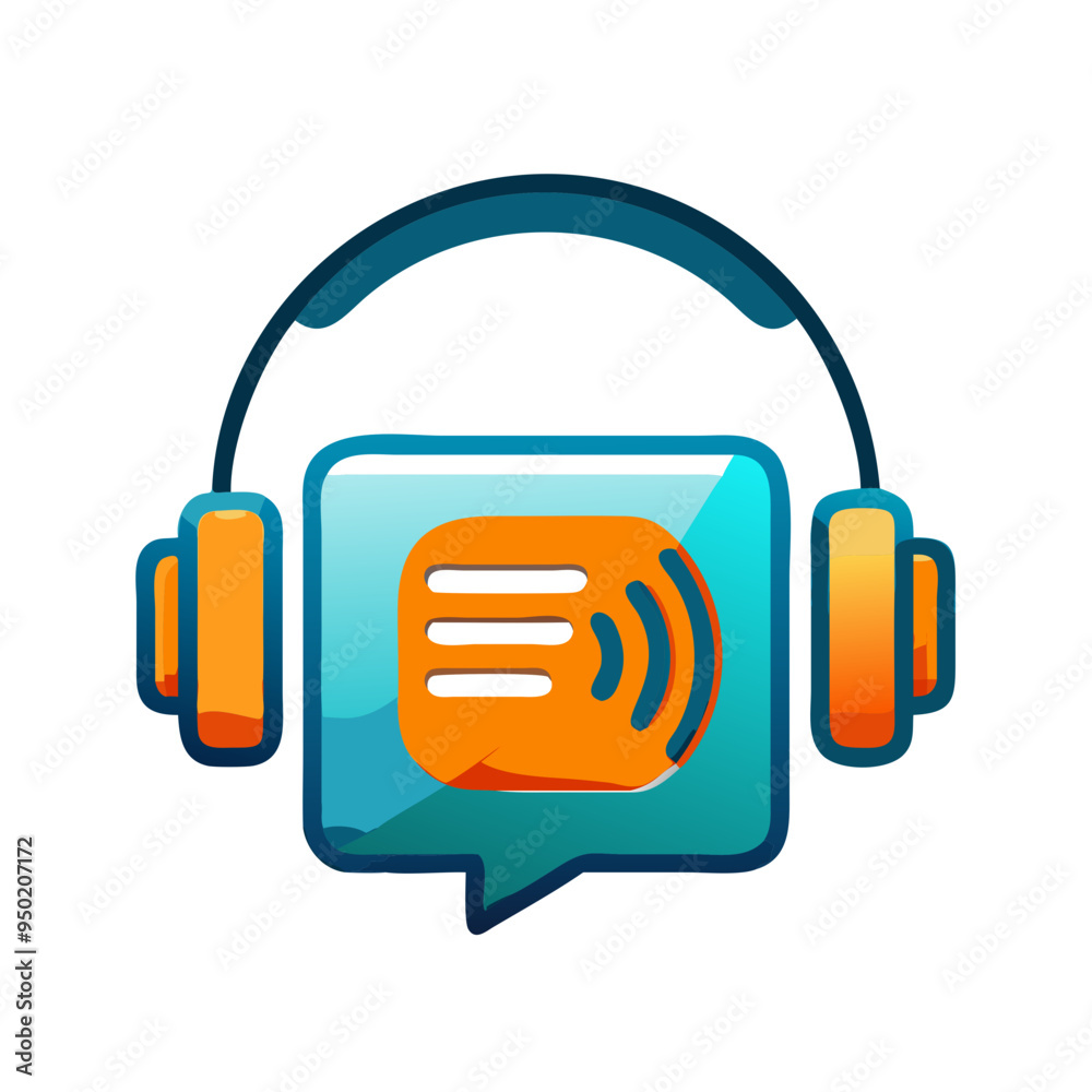Audio Lecture Icon Vector in Minimalist Style Audio Lecture Icon Vector in Minimalist Style