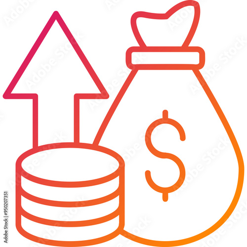 Profit Vector Icon Design