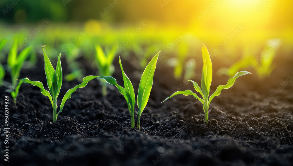 Young Corn Shoots. Young Corn Shoots.