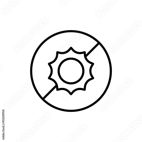 Sun Protection outline icons, minimalist vector illustration ,simple transparent graphic element .Isolated on white background