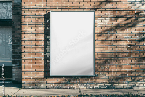 Urban brick wall poster  png mockup, transparent design