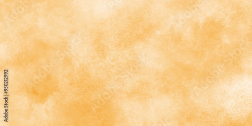 Paint leaks and ombre effects orange or brown watercolor, watercolor background textures with clouds and stains, Old paper texture with stains and scratches, Hand painted abstract cloud texture.