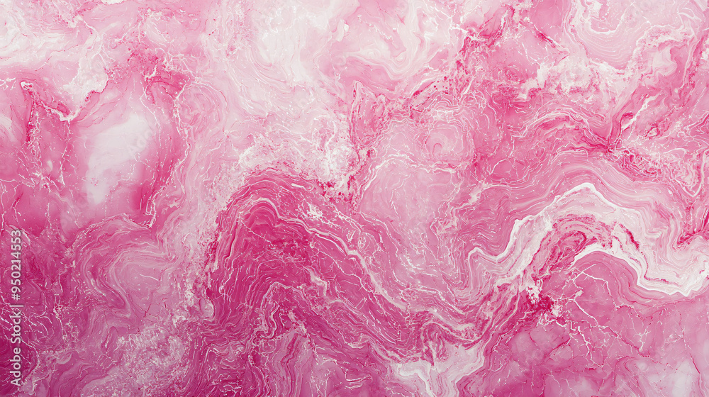Fototapeta premium Abstract pink marble texture with swirling patterns and soft hues creates calming and elegant background.