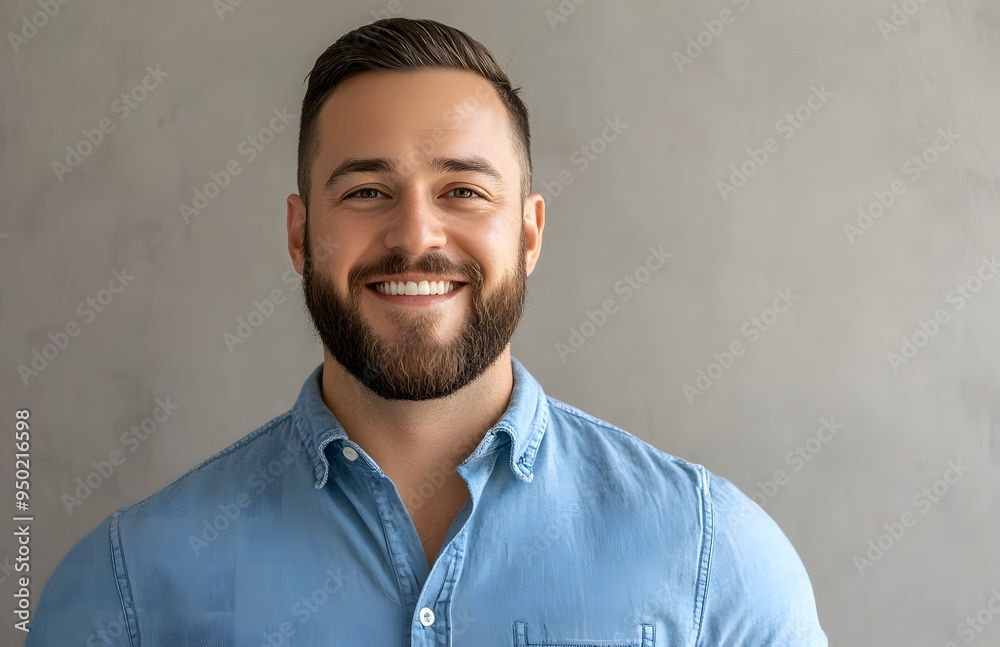Obraz premium Photo of happy male entrepreneur,headshot