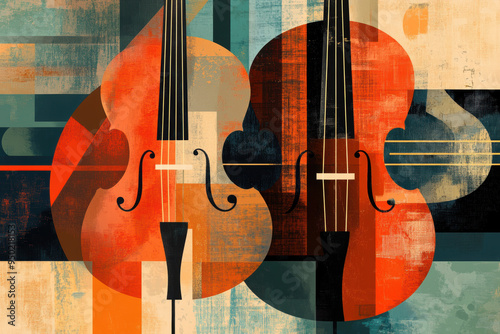 Cello Abstract Art.