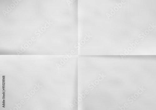 White A4 Paper Folded Four Times Top View