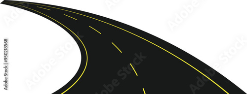 Bending Road Illustration