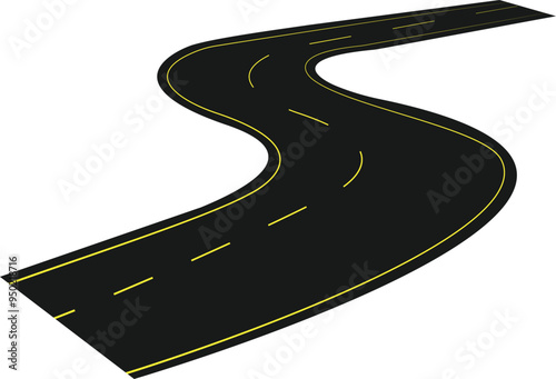 Bending Road Illustration