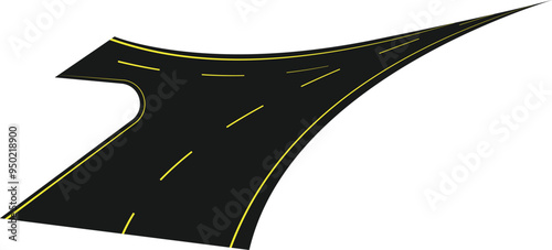 Bending Road Illustration