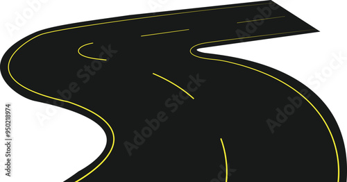 Bending Road Illustration