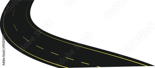 Bending Road Illustration