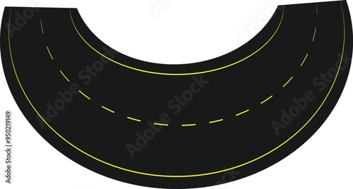 Bending Road Illustration
