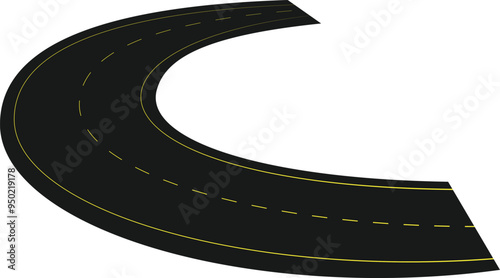Bending Road Illustration