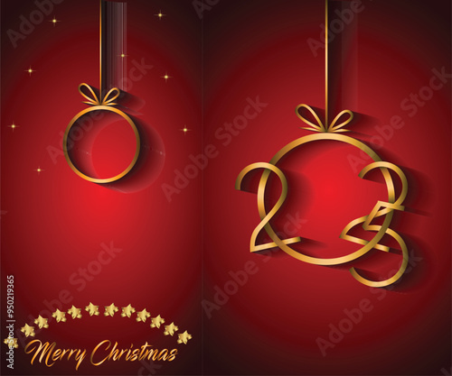 2025 Merry Christmas background for your seasonal invitations, festival posters, greetings cards. 