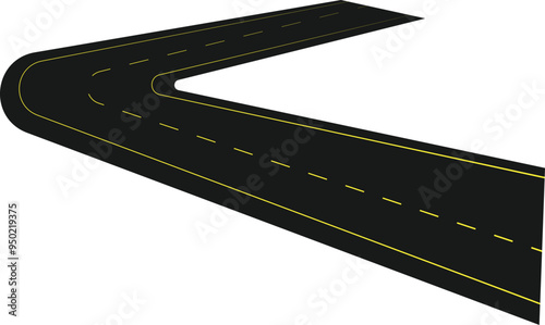 Bending Road Illustration