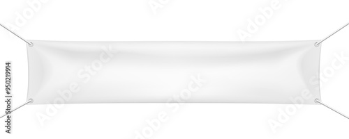 3D Clear Horizontal Banner With Holes And Ropes