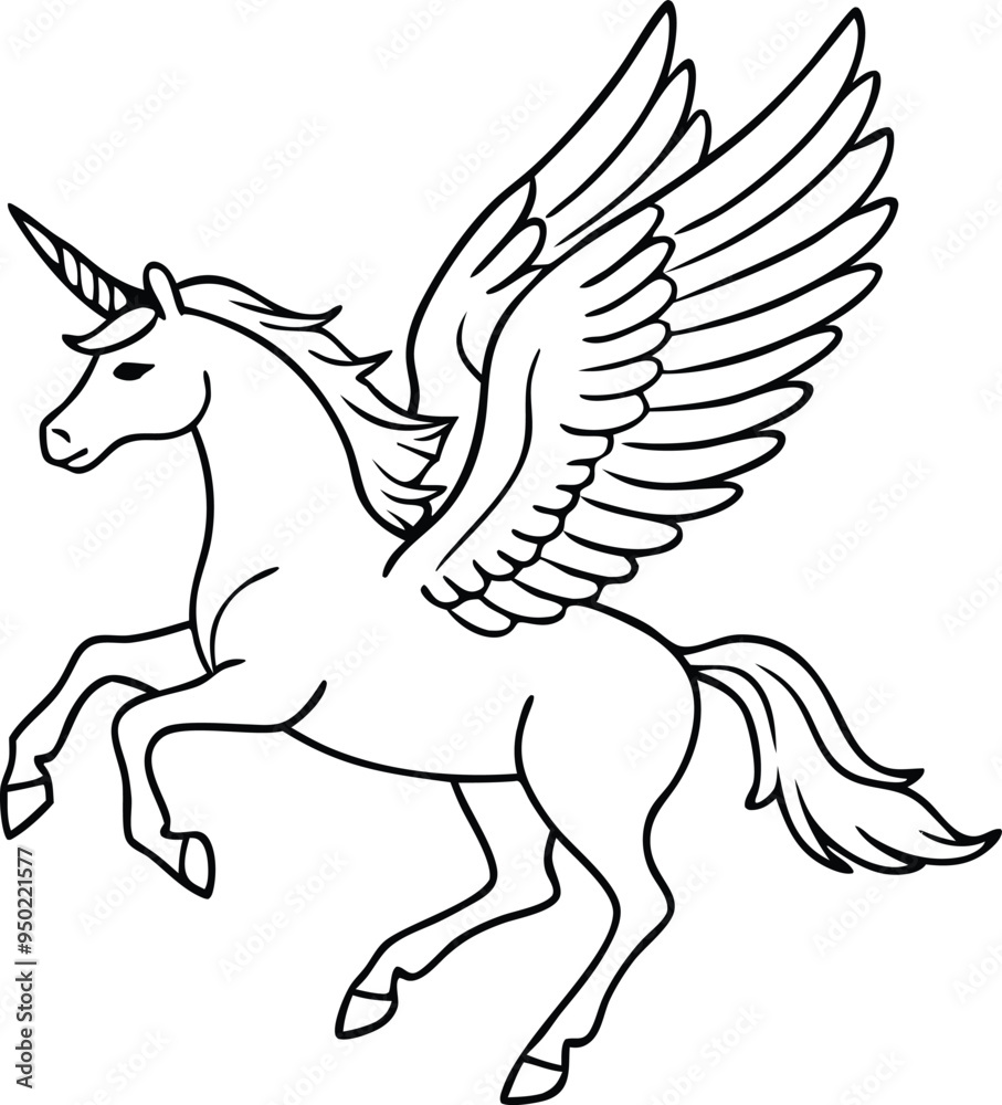 winged horse vector line art, flying pegasus skatch , unicorn silhouette winged horse vector line art, flying pegasus skatch , unicorn silhouette