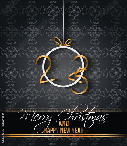 2025 Happy New Year and merry christmas background for your seasonal invitations, festive posters, greetings cards.