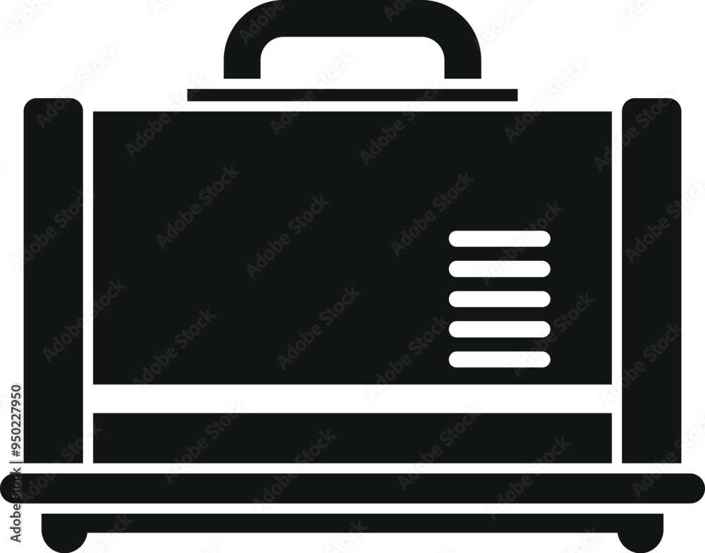 Obraz premium Black icon of an inverter welding machine standing on a surface