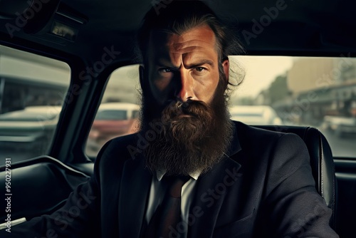  bearded bureaucrat a gruff looking driver with a thick beard we