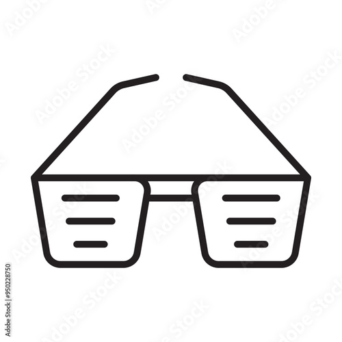 D Glasses Icon Design