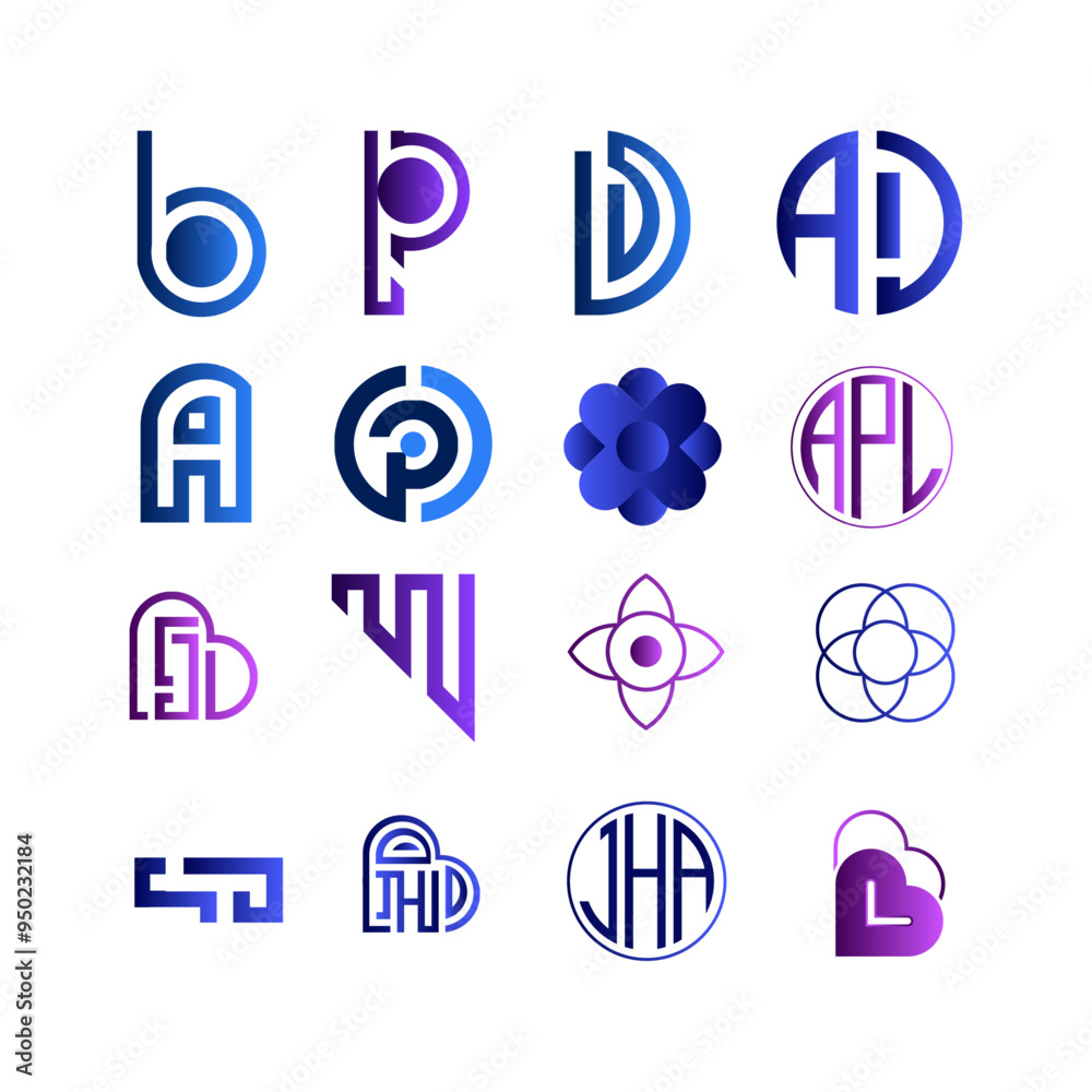 creative business brand company modern logo design tempalte