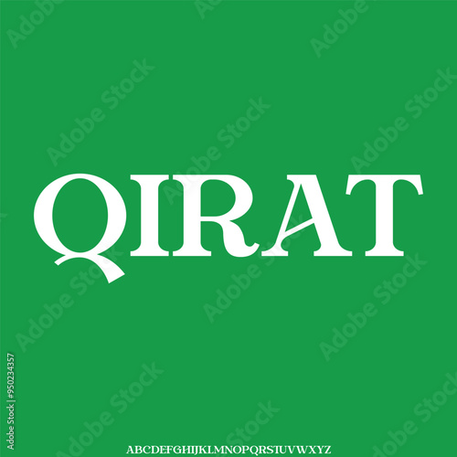 qirat, futuristic geometric font vector photo